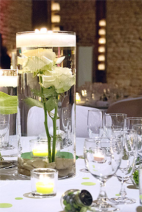Grand Vase en Verre Cylindrique Biseaux Mariage Transparent
