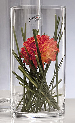 Décoration fleurs Grand Vase en Verre Cylindrique Transparent