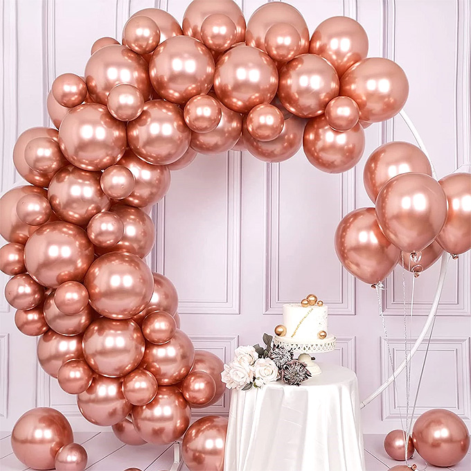 Belle Arche de Ballons Rose Gold Décoration Mur