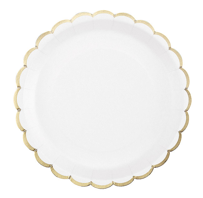 Assiettes en carton blanc - 8 pièces - Vaisselle jetable et