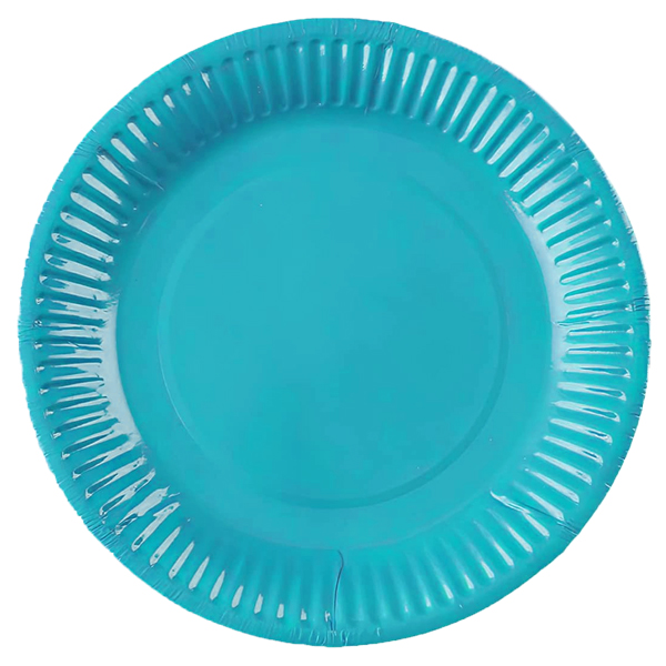 Assiettes Carton Turquoise Mariage discount
