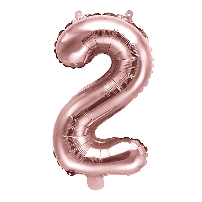 Ballon Gonflable Rose Gold Chiffre 2