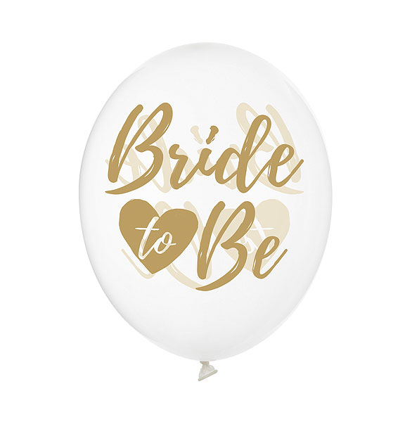 Ballons Bride To Be Translucide et Ocre Doré