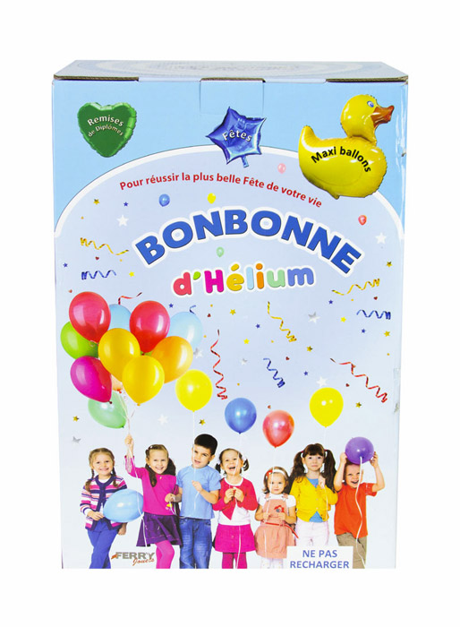 Bonbonne helium jetable pas cher 1 ballon, ballons mariage - Badaboum