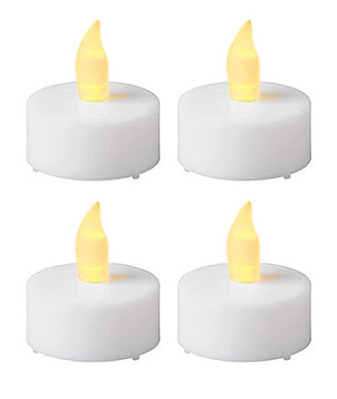 6 bougies led chauffe-plat, blanc chaud