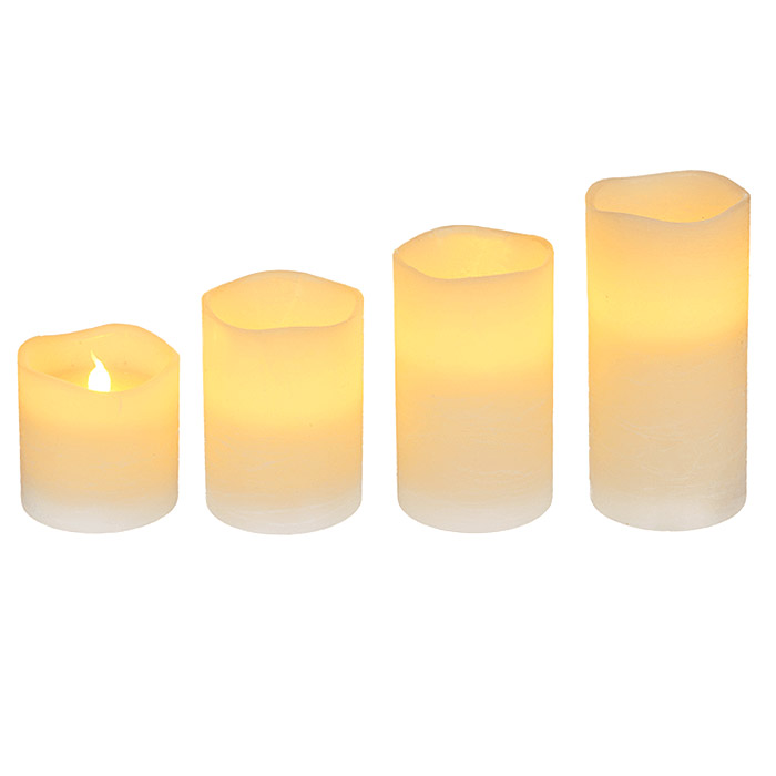 Lot de 6 bougies chauffe-plat à LED argent argent - L'Incroyable