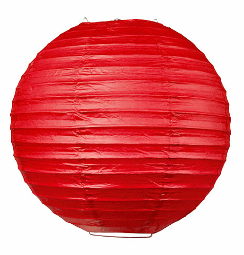 Boule Lampion Mariage Rouge