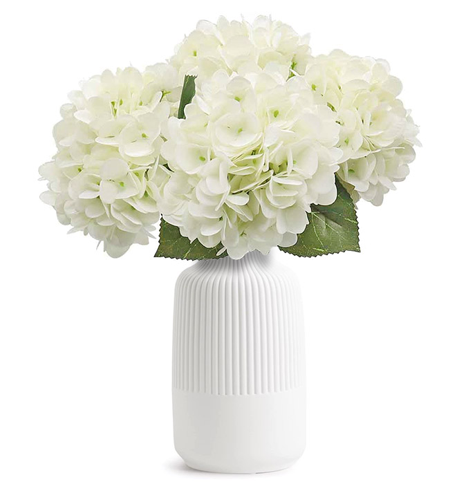 Bouquet Hortensias Artificiels Blanc