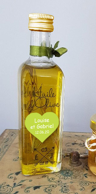 Bouteille huile d'olive personnalisee