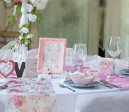 Cadre Marque Table Mariage Elegant Rose