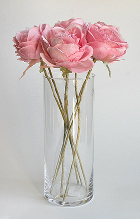 Bouquet fleur de camélia rose pastel