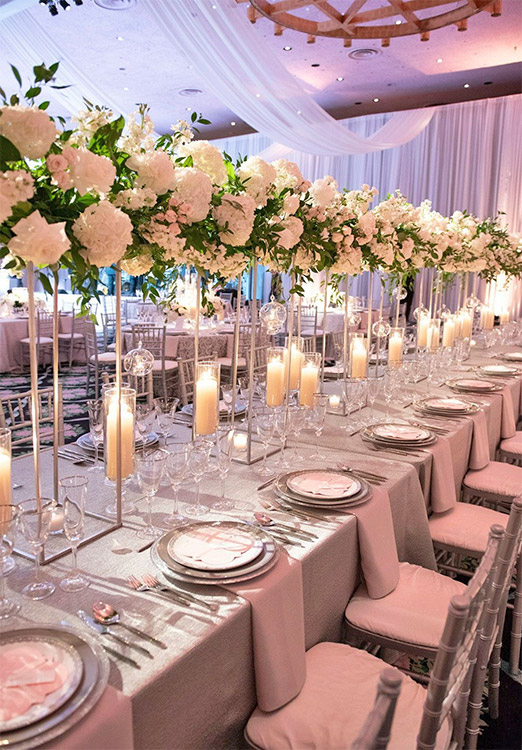 Centre de table géant mariage fleurs