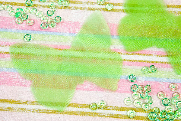 Confetti Deco Table Forme Papillon Translucide Vert Anis