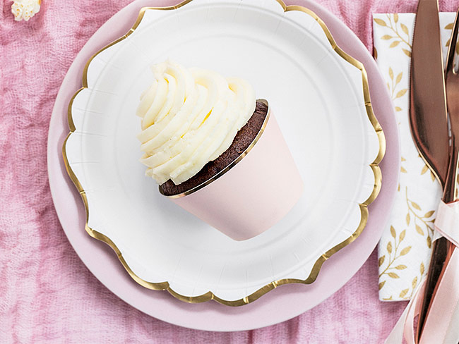 Décoration Cupcake Muffin Collerette Rose Gold
