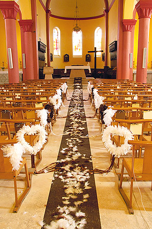 Decoration Eglise Plume Boa