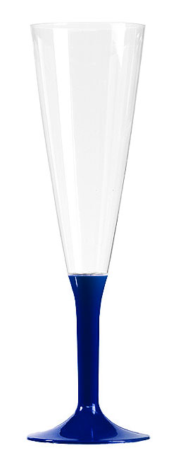 Flute Champagne Bleu Marine Plastique