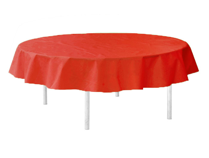 Grande Nappe Intissé Rouge Table Ronde