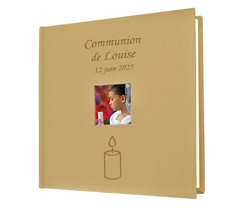 Livre d'Or Personnalisé Communion Kraft Naturel