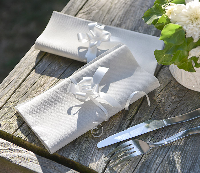 Noeud Blanc Decoration Serviette de Table Facile à Faire