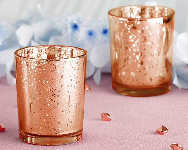 Photophore Verre Rose Gold 1001 Nuits