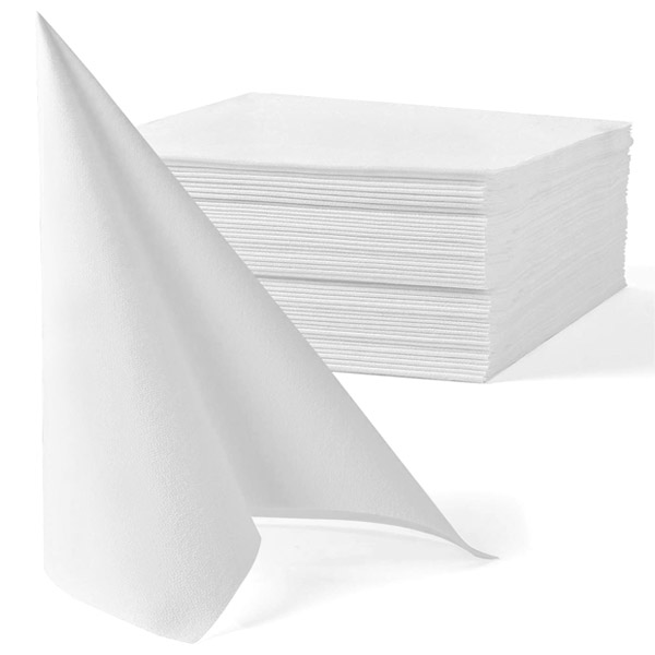 Serviettes papier de qualité blanc