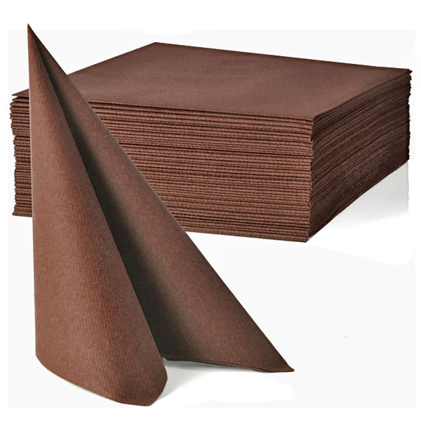 Serviettes papier de qualité chocolat