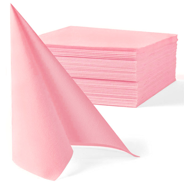Serviettes papier de qualité rose