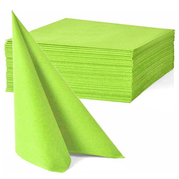 Serviettes papier de qualité vert anis
