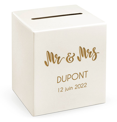 Urne Mariage Personnalisée Mr And Mrs